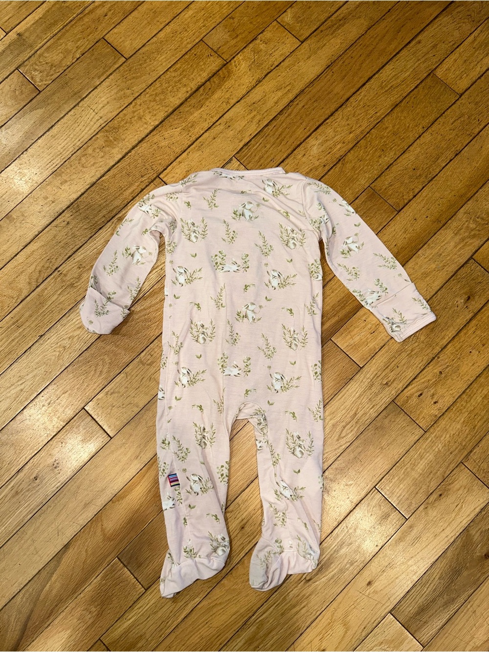 Baby Girl’s Magnetic Me long sleeve footie pajama onesie - Picture 2 of 3